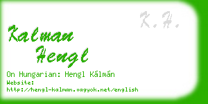 kalman hengl business card