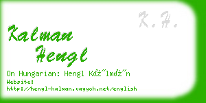 kalman hengl business card